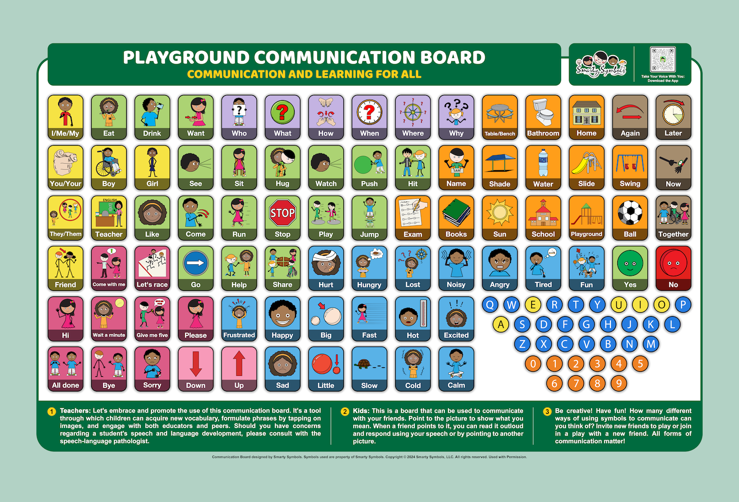 Smarty Symbols Playground Communication Boards for Ghana